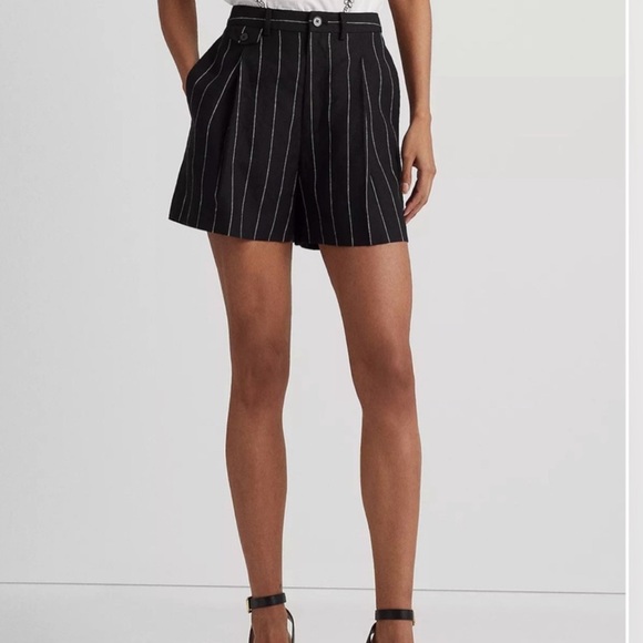 Ralph Lauren Black and white Striped Women's Shorts size 6 NWT